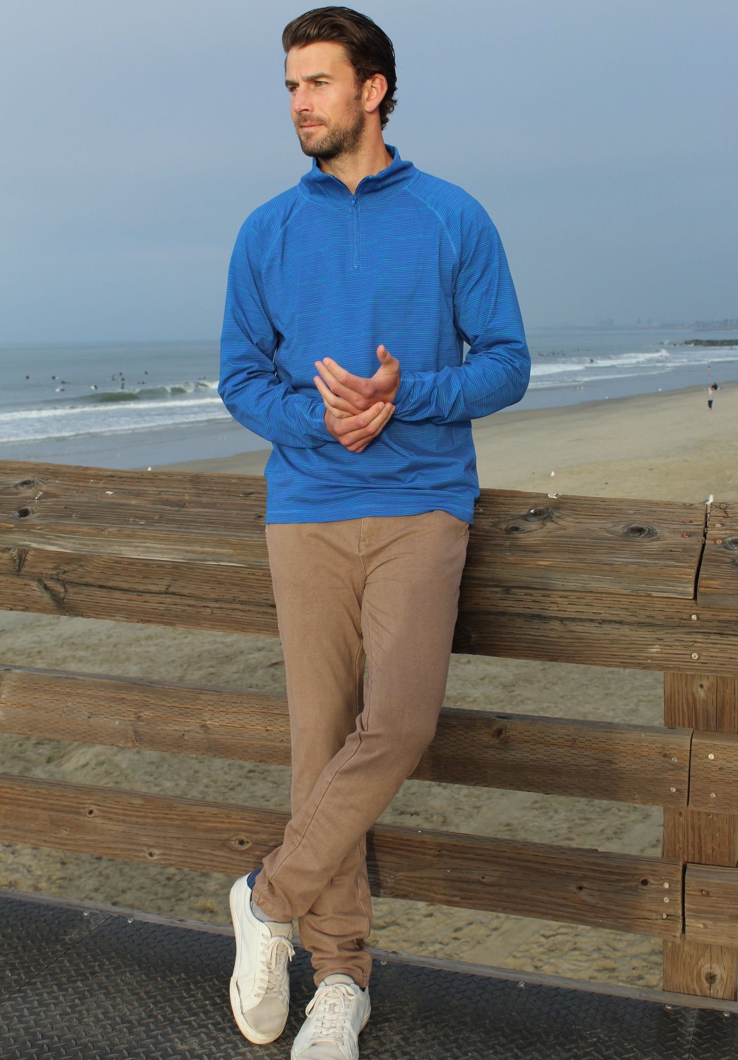 HCS21602 NEWPORT ZIP marine blue - Henri-Costa