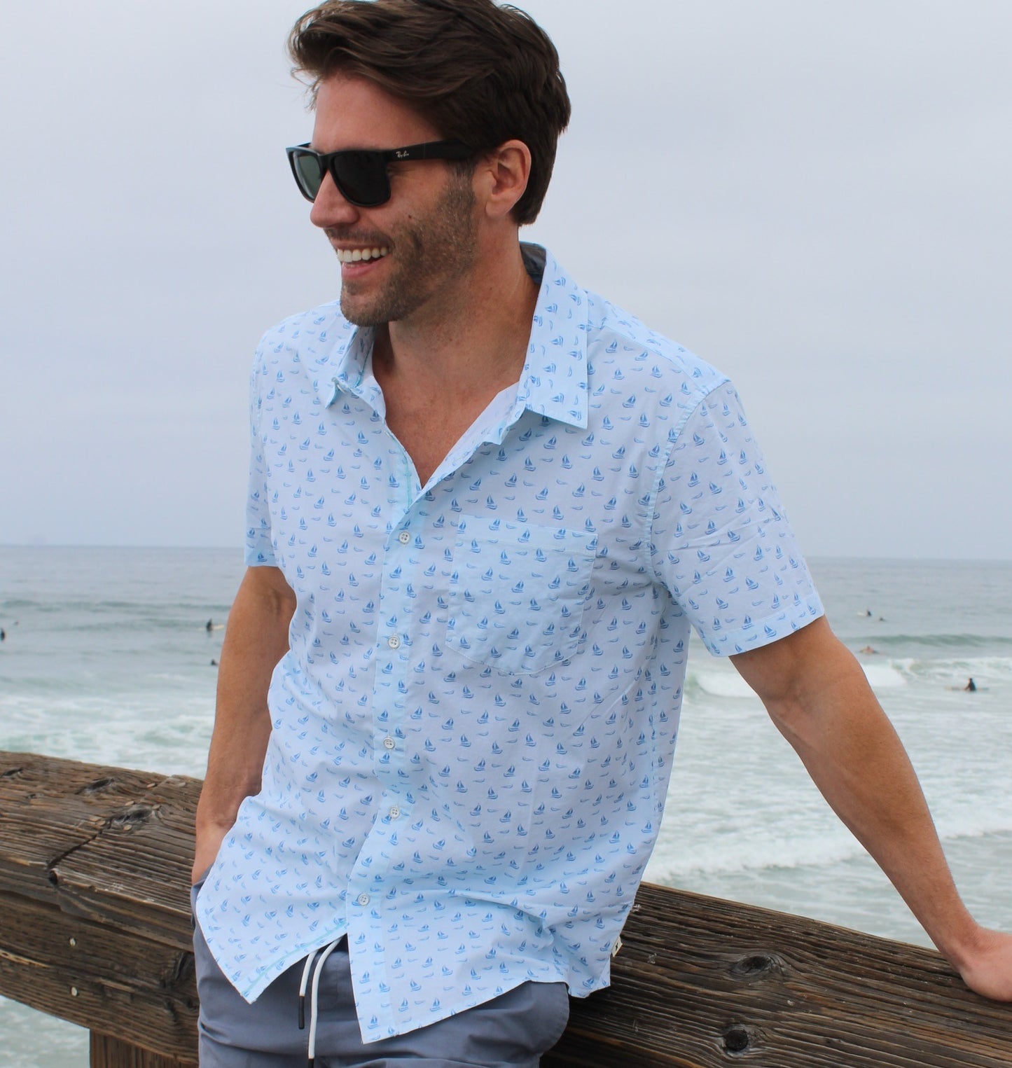 HCS22582 CHESAPEAKE talc blue - Henri-Costa