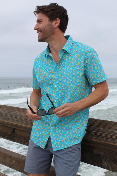 HCS22581 BEACH BAR caribe blue - Henri-Costa