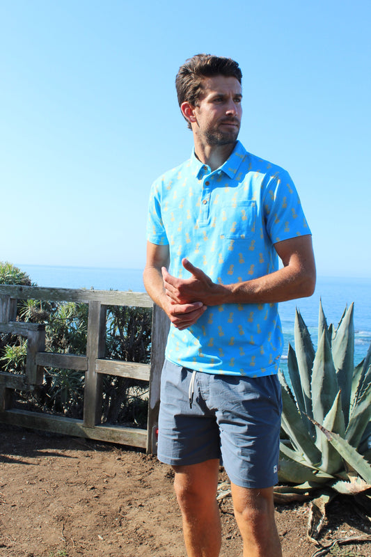 HCS21200 PINA POP POLO light blue - Henri-Costa