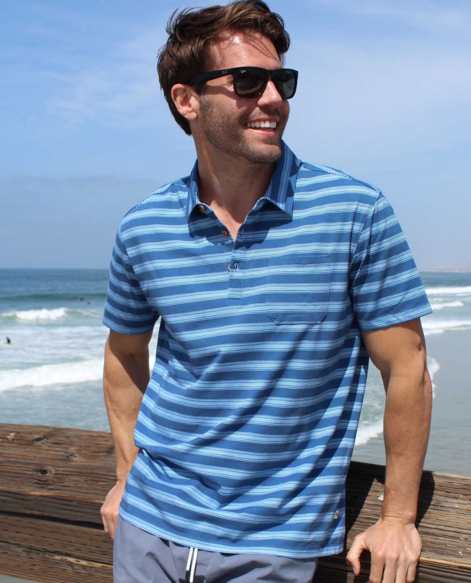 HCS22252 NASSAU STRIPE deep sea - Henri-Costa